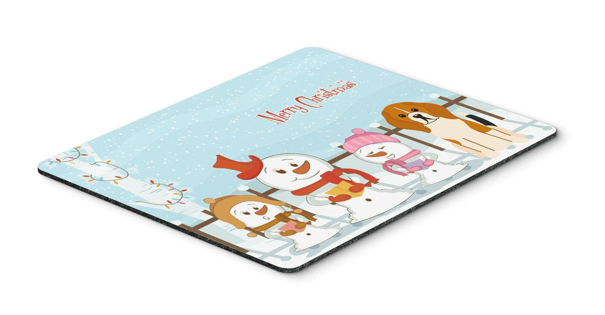 Merry Christmas Carolers Beagle Tricolor Mouse Pad, Hot Pad or Trivet BB2371MP by Caroline&#39;s Treasures