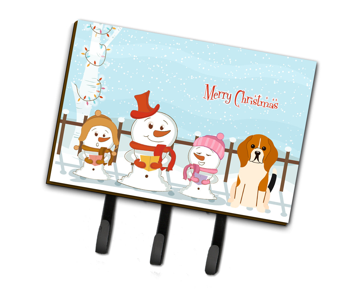 Merry Christmas Carolers Beagle Tricolor Leash or Key Holder BB2371TH68  the-store.com.