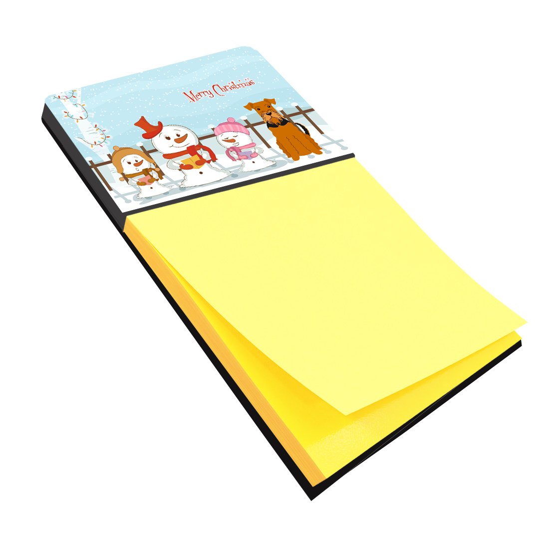 Merry Christmas Carolers Airedale Sticky Note Holder BB2372SN by Caroline's Treasures