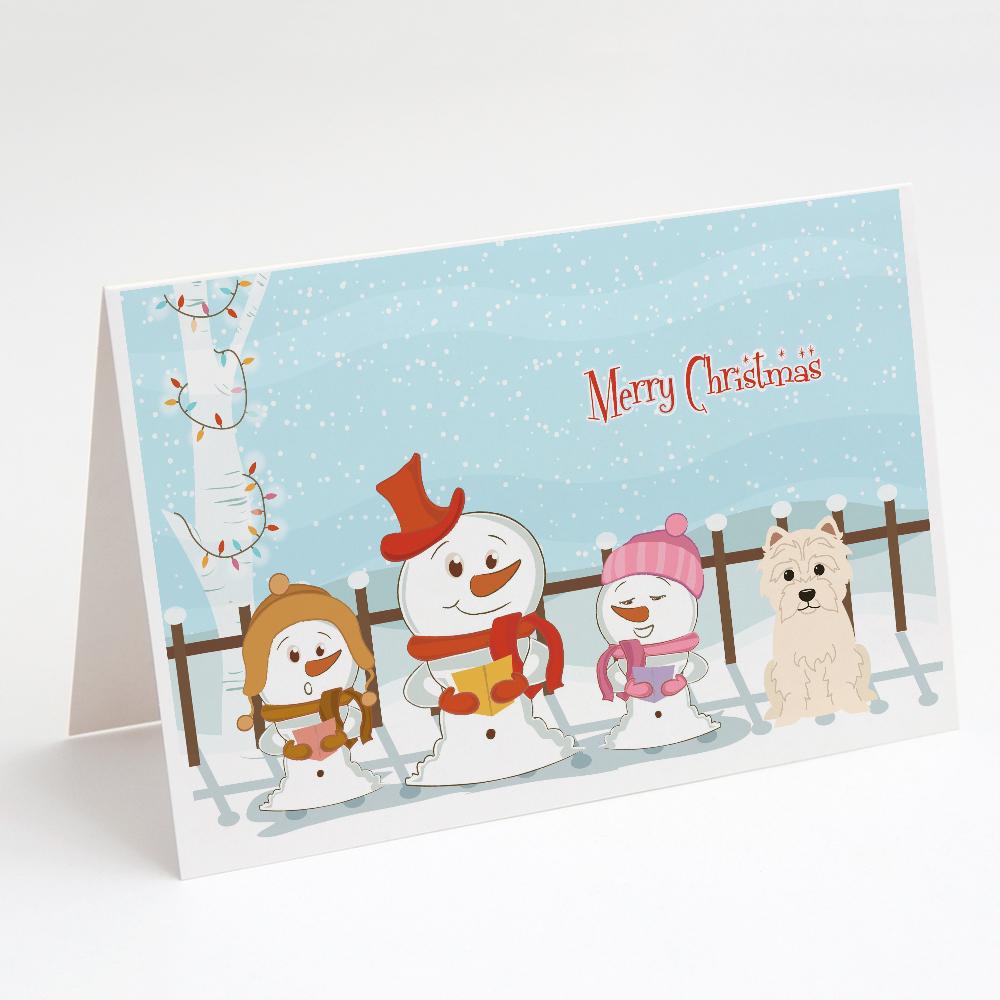 Buy this Merry Christmas Carolers Westie Greeting Cards and Envelopes Pack of 8