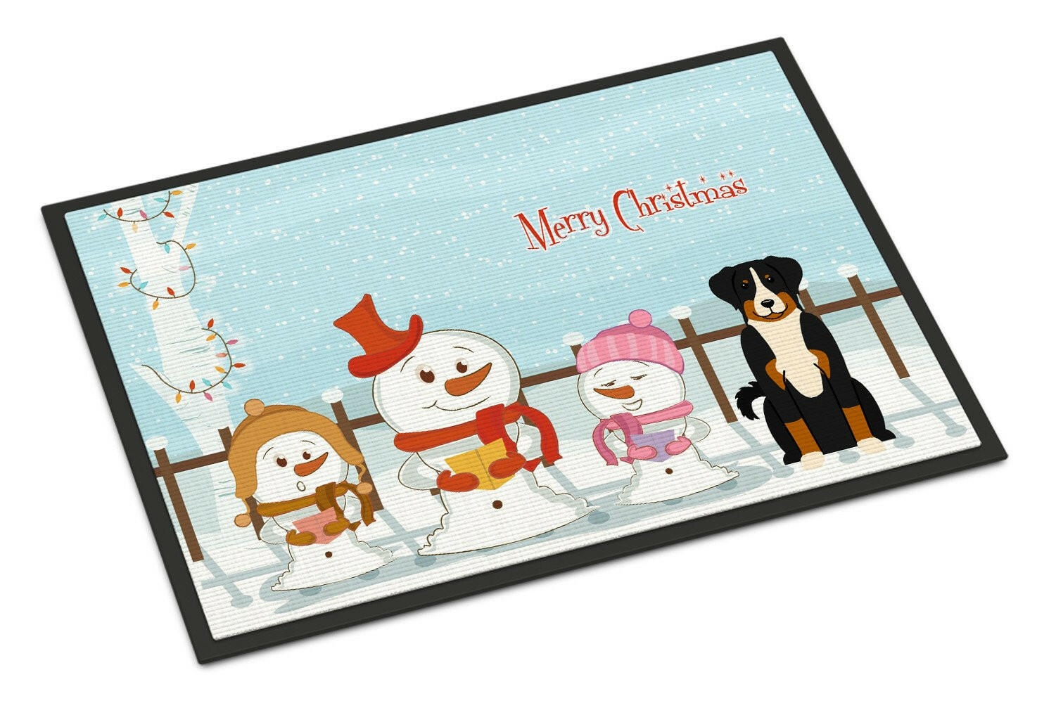 Merry Christmas Carolers Appenzeller Sennenhund Indoor or Outdoor Mat 24x36 BB2374JMAT - the-store.com