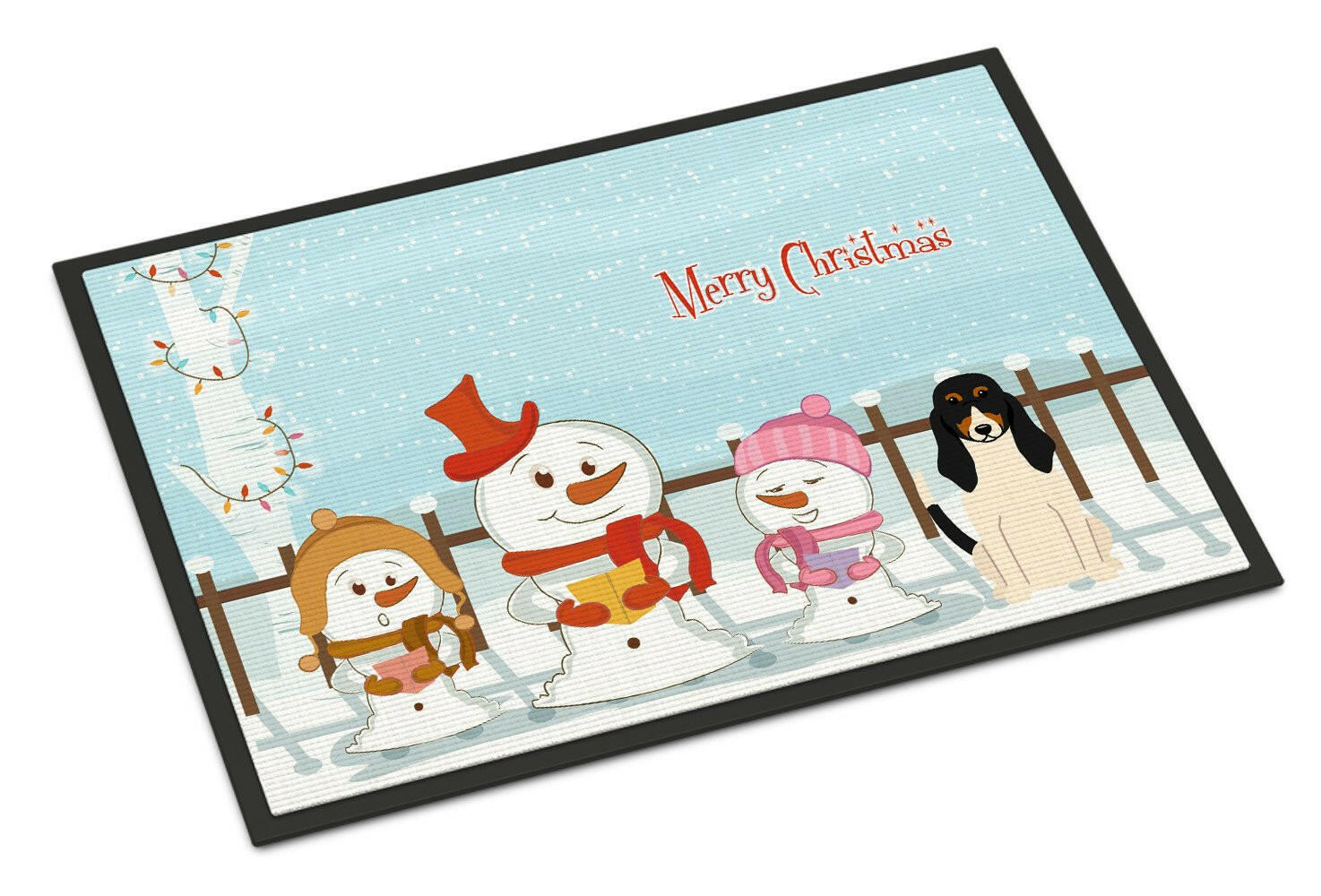 Merry Christmas Carolers Swiss Hound Indoor or Outdoor Mat 24x36 BB2375JMAT - the-store.com