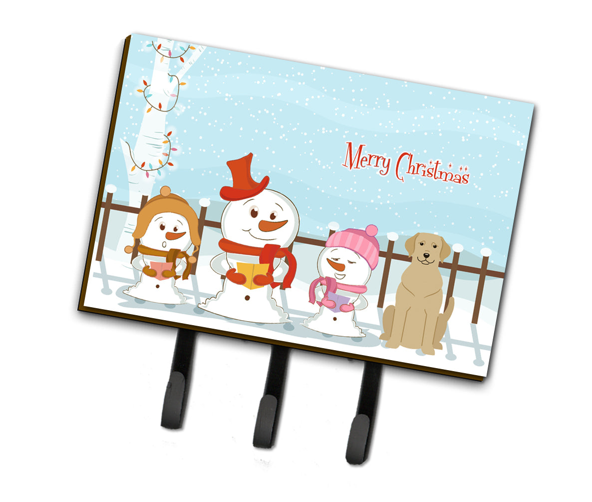 Merry Christmas Carolers Yellow Labrador Leash or Key Holder BB2386TH68