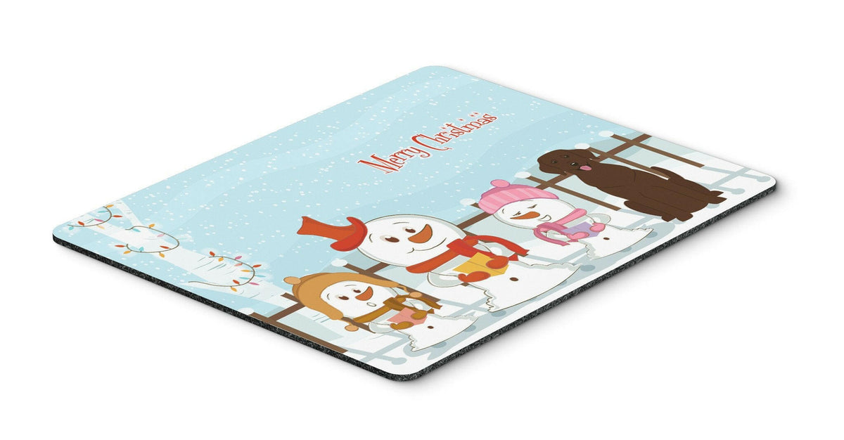 Merry Christmas Carolers Chocolate Labrador Mouse Pad, Hot Pad or Trivet BB2387MP by Caroline&#39;s Treasures