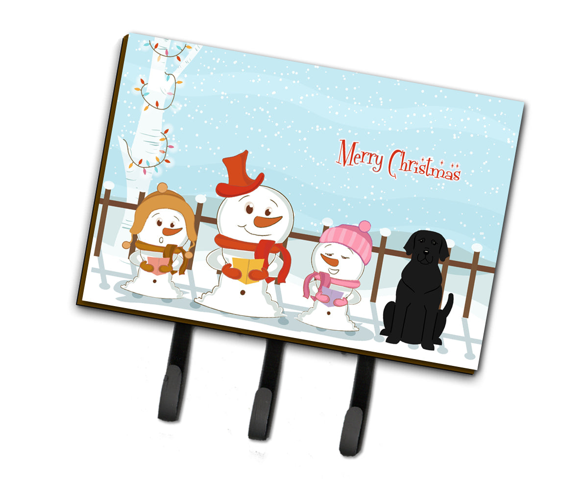 Merry Christmas Carolers Black Labrador Leash or Key Holder BB2388TH68