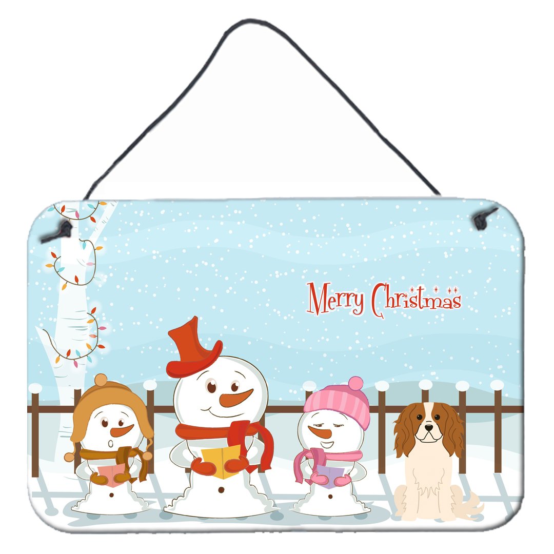 Merry Christmas Carolers Cavalier Spaniel Wall or Door Hanging Prints BB2389DS812 by Caroline&#39;s Treasures