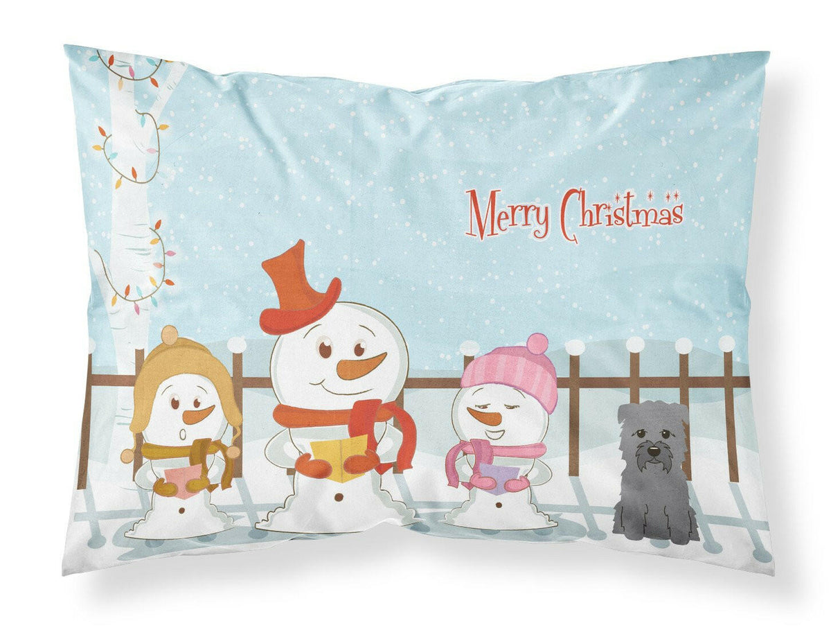 Merry Christmas Carolers Glen of Imal Grey Fabric Standard Pillowcase BB2390PILLOWCASE by Caroline&#39;s Treasures