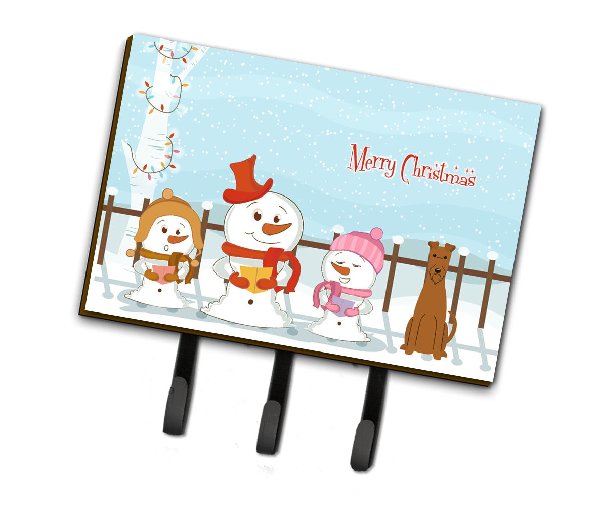 Merry Christmas Carolers Irish Terrier Leash or Key Holder BB2393TH68
