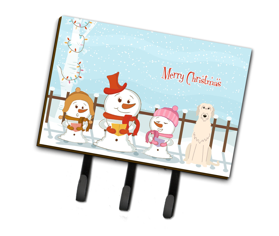 Merry Christmas Carolers Irish Wolfhound Leash or Key Holder BB2396TH68