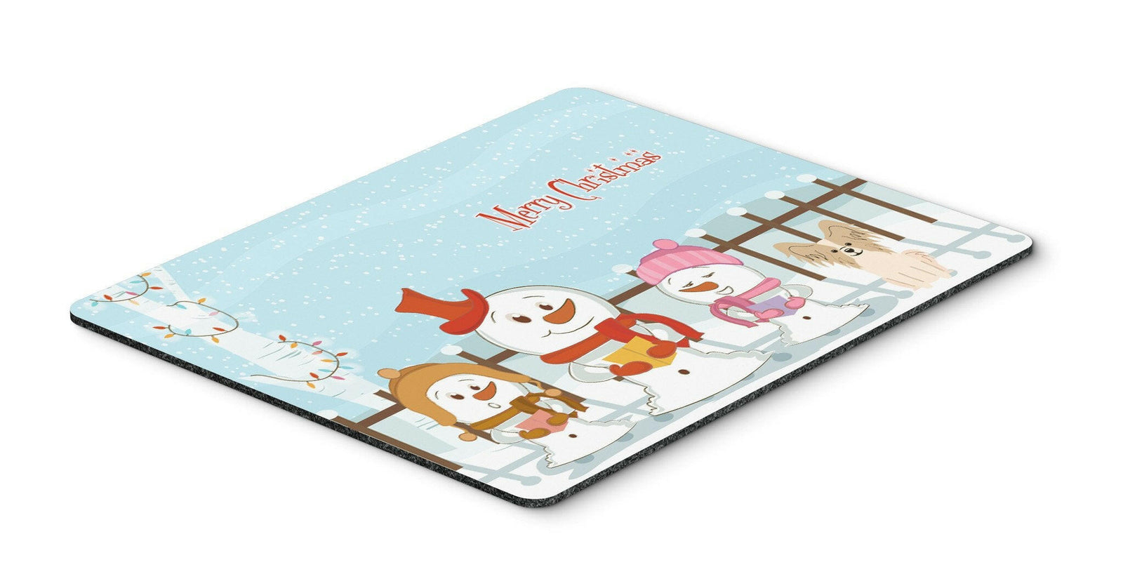 Merry Christmas Carolers Papillon Sable White Mouse Pad, Hot Pad or Trivet BB2408MP by Caroline's Treasures