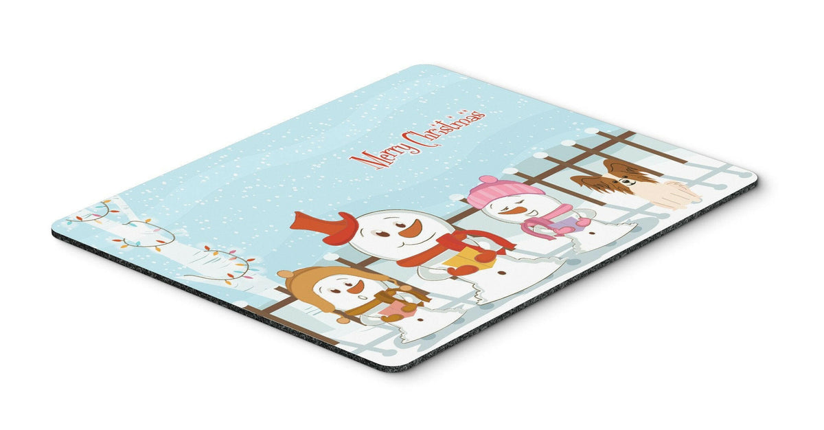 Merry Christmas Carolers Papillon Red White Mouse Pad, Hot Pad or Trivet BB2409MP by Caroline&#39;s Treasures