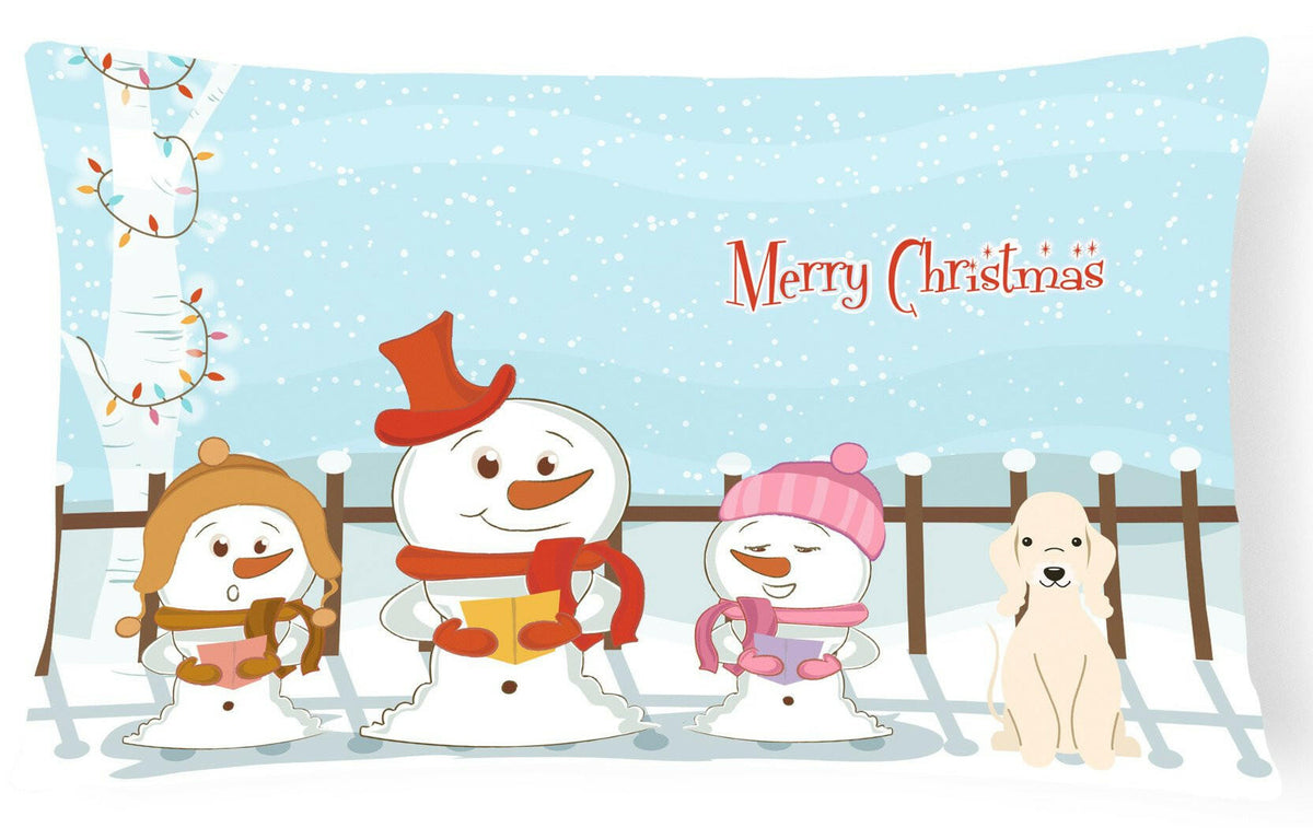 Merry Christmas Carolers Bedlington Terrier Sandy Canvas Fabric Decorative Pillow BB2422PW1216 by Caroline&#39;s Treasures