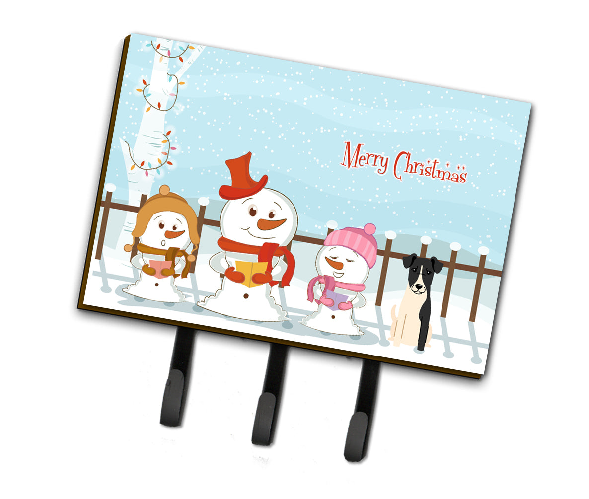 Merry Christmas Carolers Smooth Fox Terrier Leash or Key Holder BB2429TH68  the-store.com.