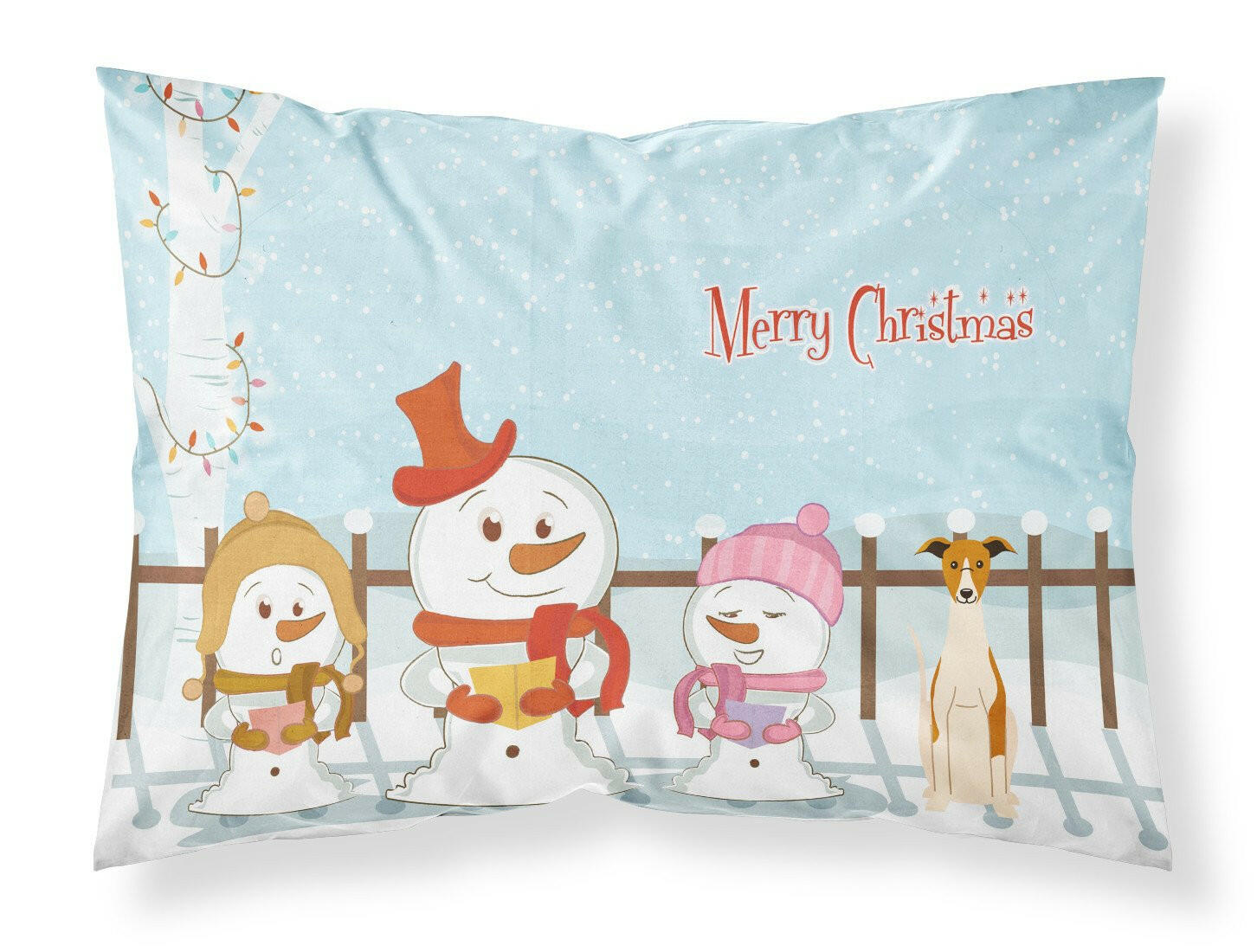 Merry Christmas Carolers Whippet Fabric Standard Pillowcase BB2430PILLOWCASE by Caroline's Treasures