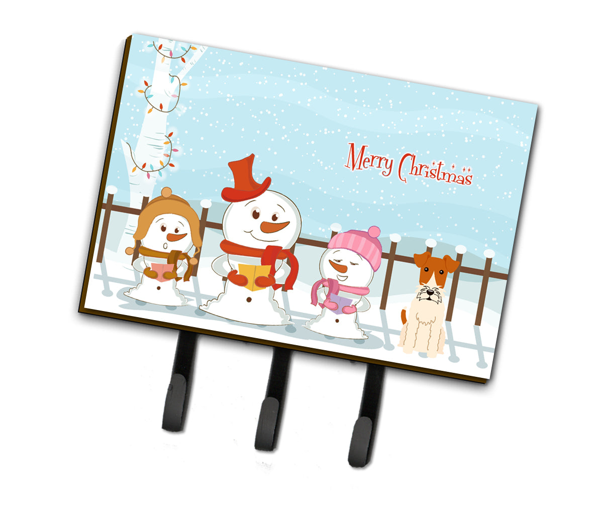 Merry Christmas Carolers Wire Fox Terrier Leash or Key Holder  the-store.com.