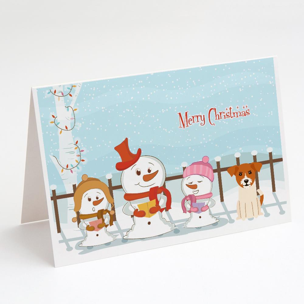Buy this Merry Christmas Carolers Jack Russell Terrier Greeting Cards and Envelopes Pack of 8