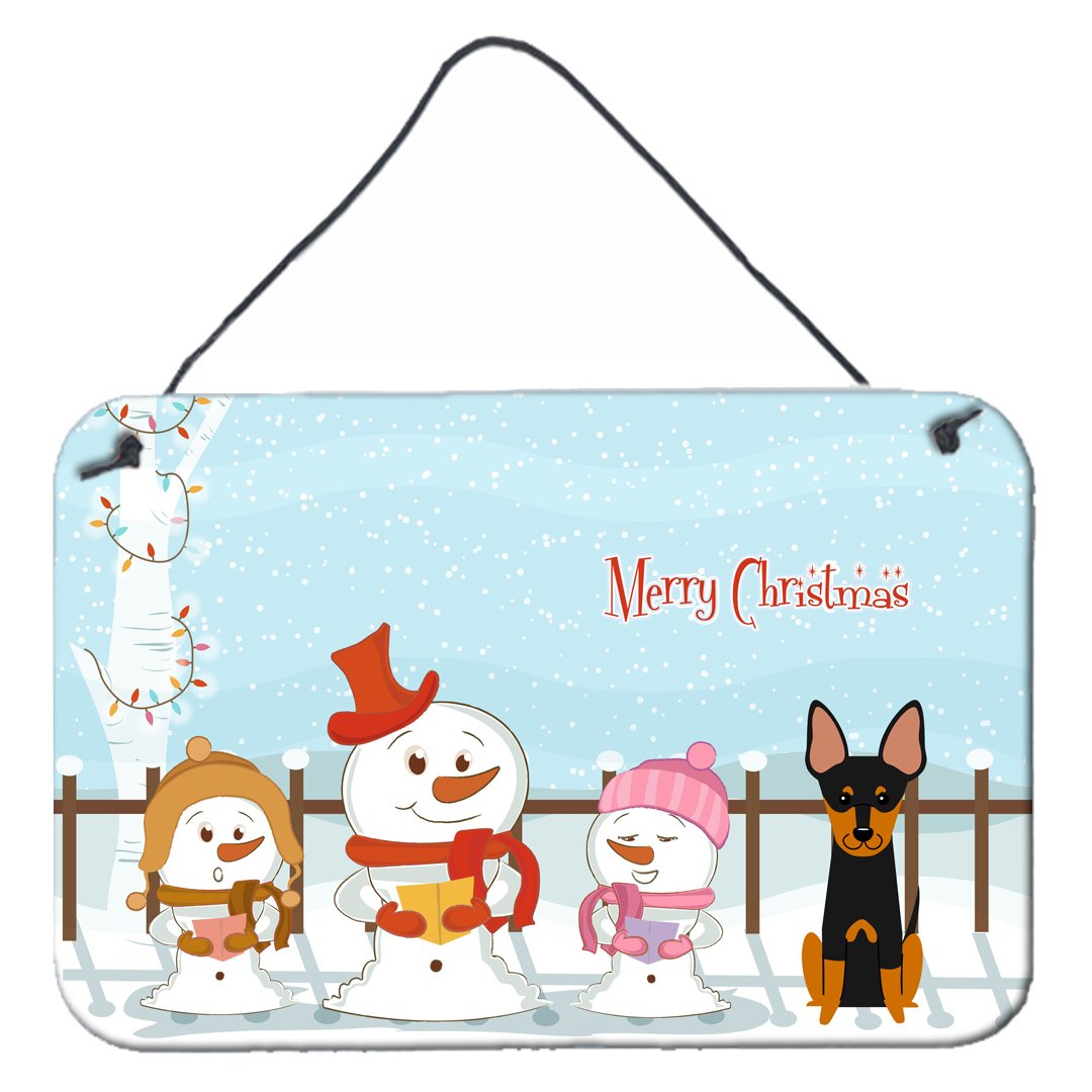 Merry Christmas Carolers English Toy Terrier Wall or Door Hanging Prints BB2440DS812 by Caroline&#39;s Treasures