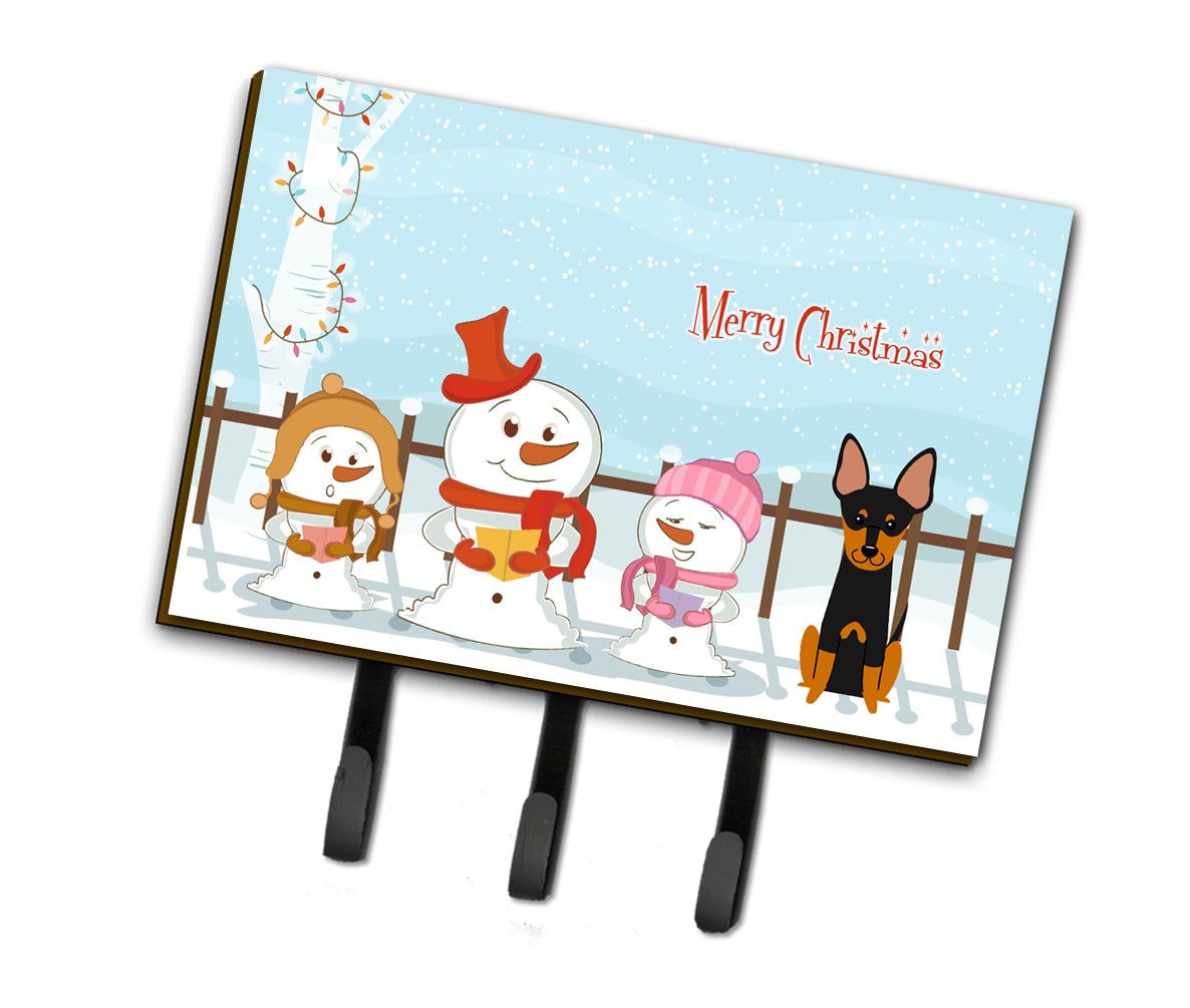 Merry Christmas Carolers English Toy Terrier Leash or Key Holder BB2440TH68  the-store.com.