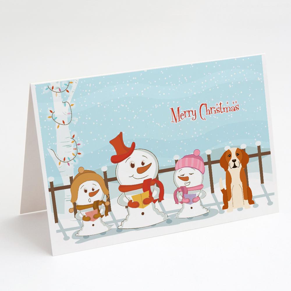 Buy this Merry Christmas Carolers English Foxhound Greeting Cards and Envelopes Pack of 8