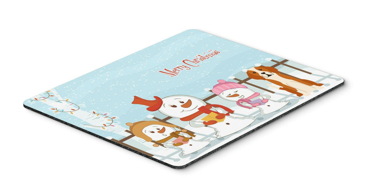 Merry Christmas Carolers English Foxhound Mouse Pad, Hot Pad or Trivet BB2441MP by Caroline&#39;s Treasures
