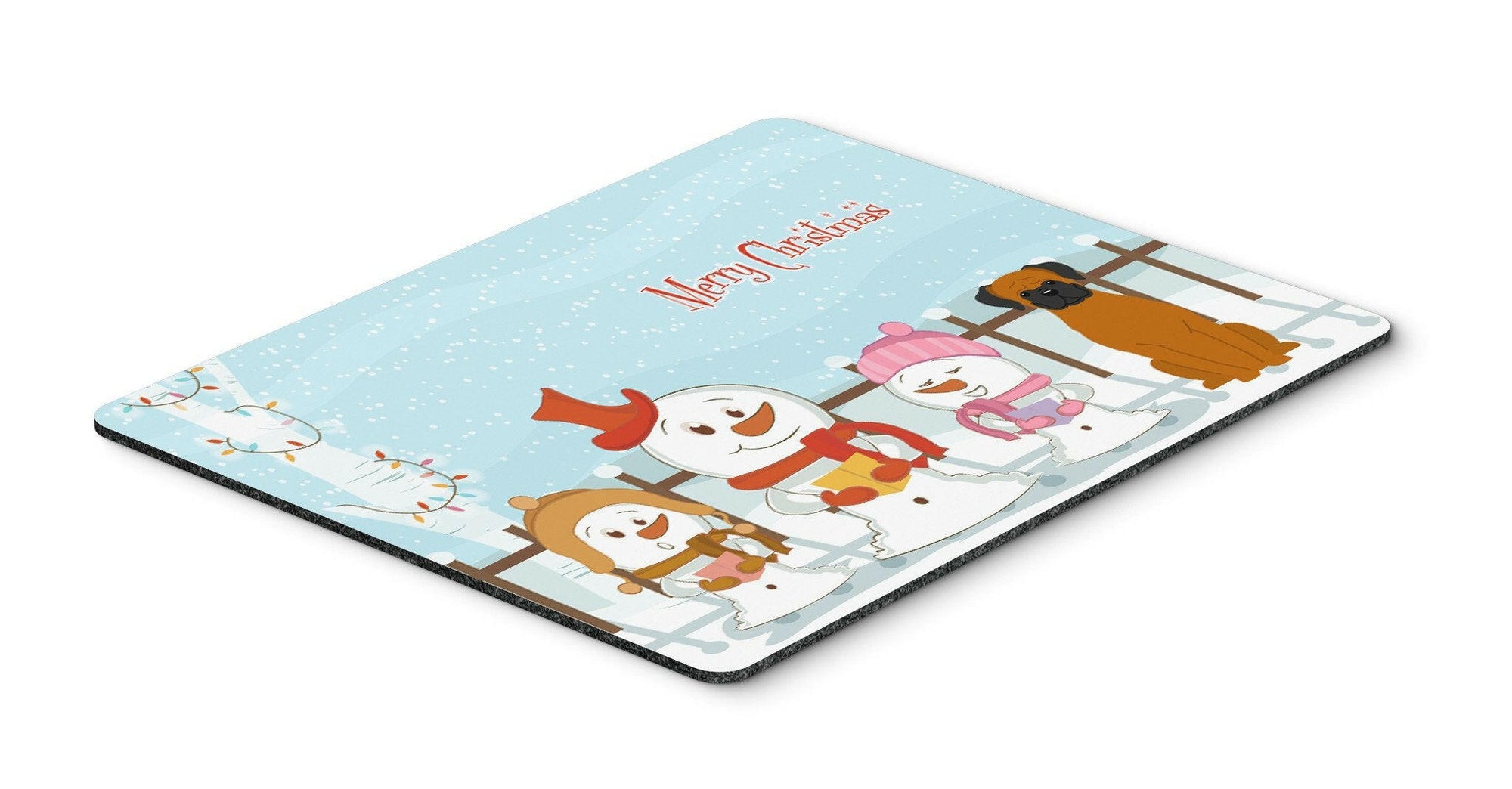 Merry Christmas Carolers Fawn Boxer Mouse Pad, Hot Pad or Trivet BB2446MP by Caroline's Treasures