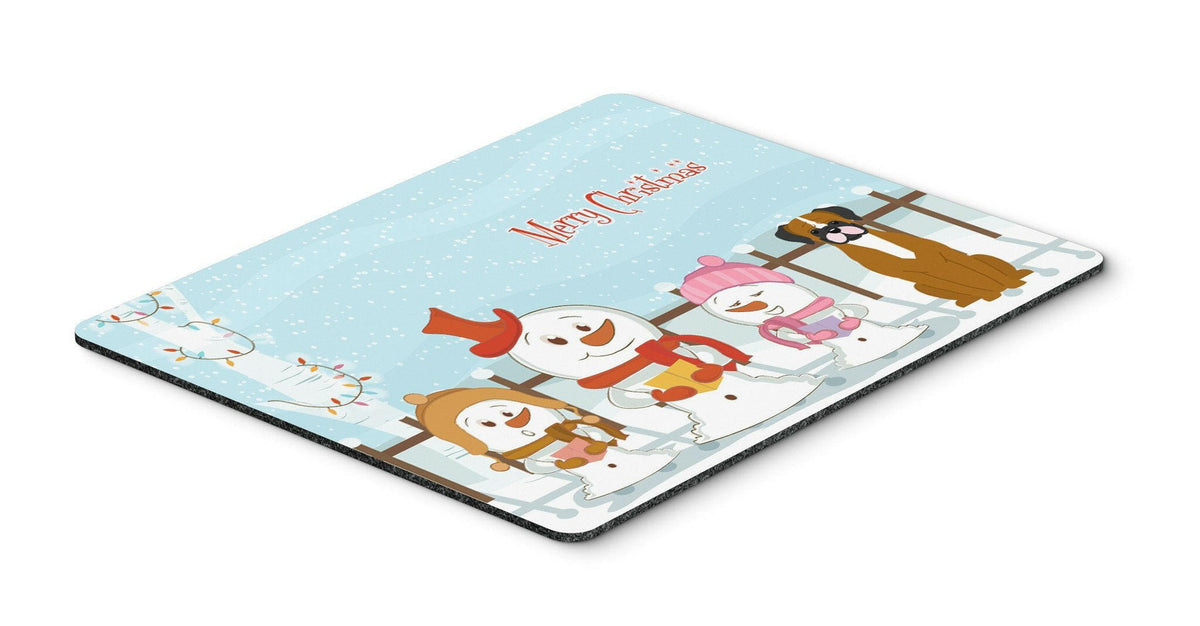 Merry Christmas Carolers Flashy Fawn Boxer Mouse Pad, Hot Pad or Trivet BB2447MP by Caroline&#39;s Treasures