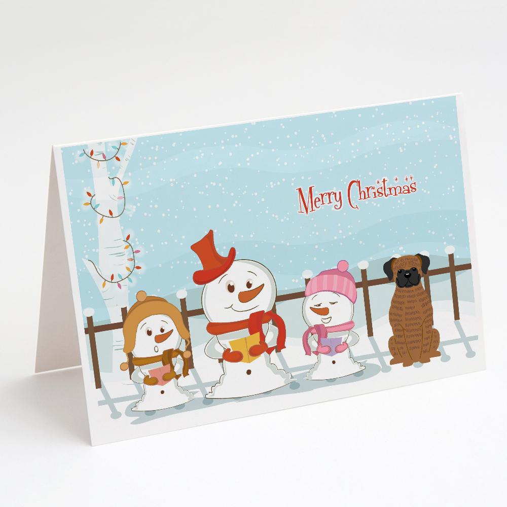 Buy this Merry Christmas Carolers Brindle Boxer Greeting Cards and Envelopes Pack of 8