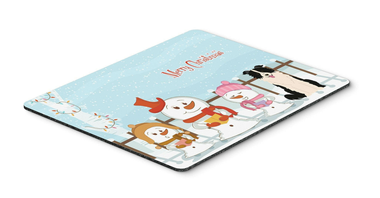 Merry Christmas Carolers Border Collie Black White Mouse Pad, Hot Pad or Trivet BB2449MP by Caroline's Treasures