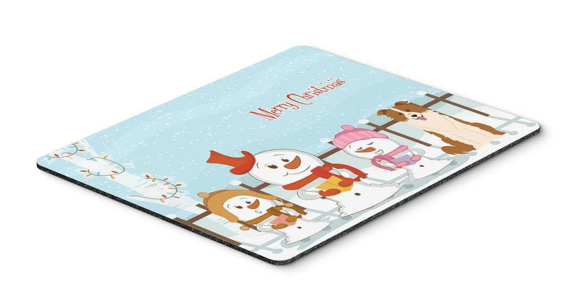 Merry Christmas Carolers Border Collie Red White Mouse Pad, Hot Pad or Trivet BB2450MP by Caroline&#39;s Treasures