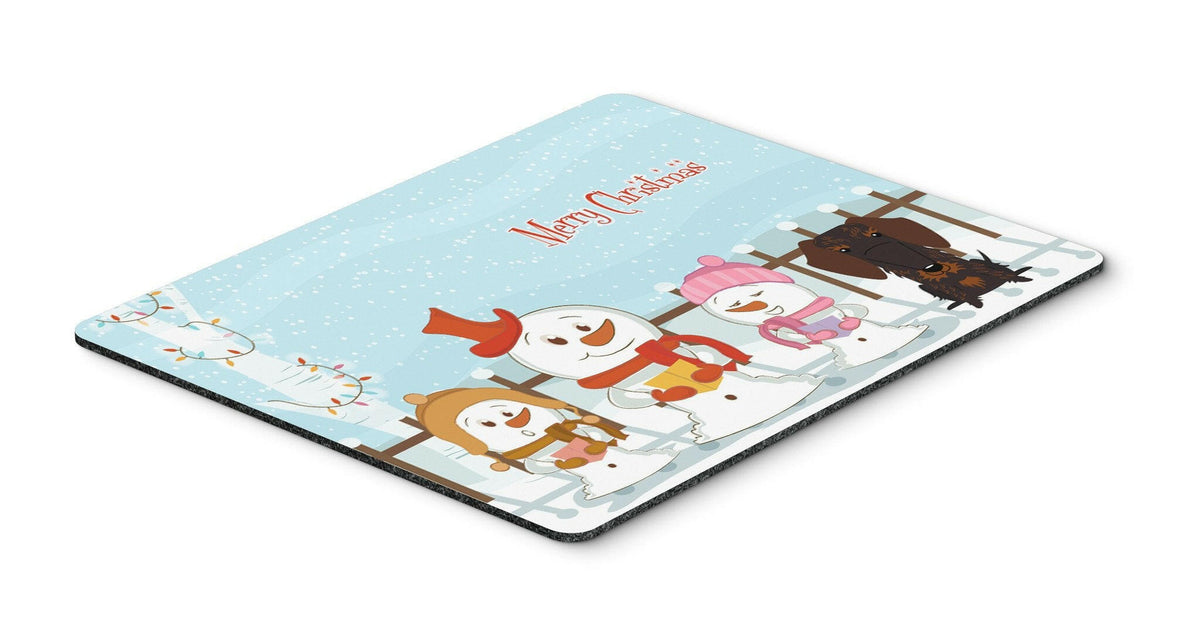 Merry Christmas Carolers Wire Haired Dachshund Chocolate Mouse Pad, Hot Pad or Trivet BB2460MP by Caroline&#39;s Treasures