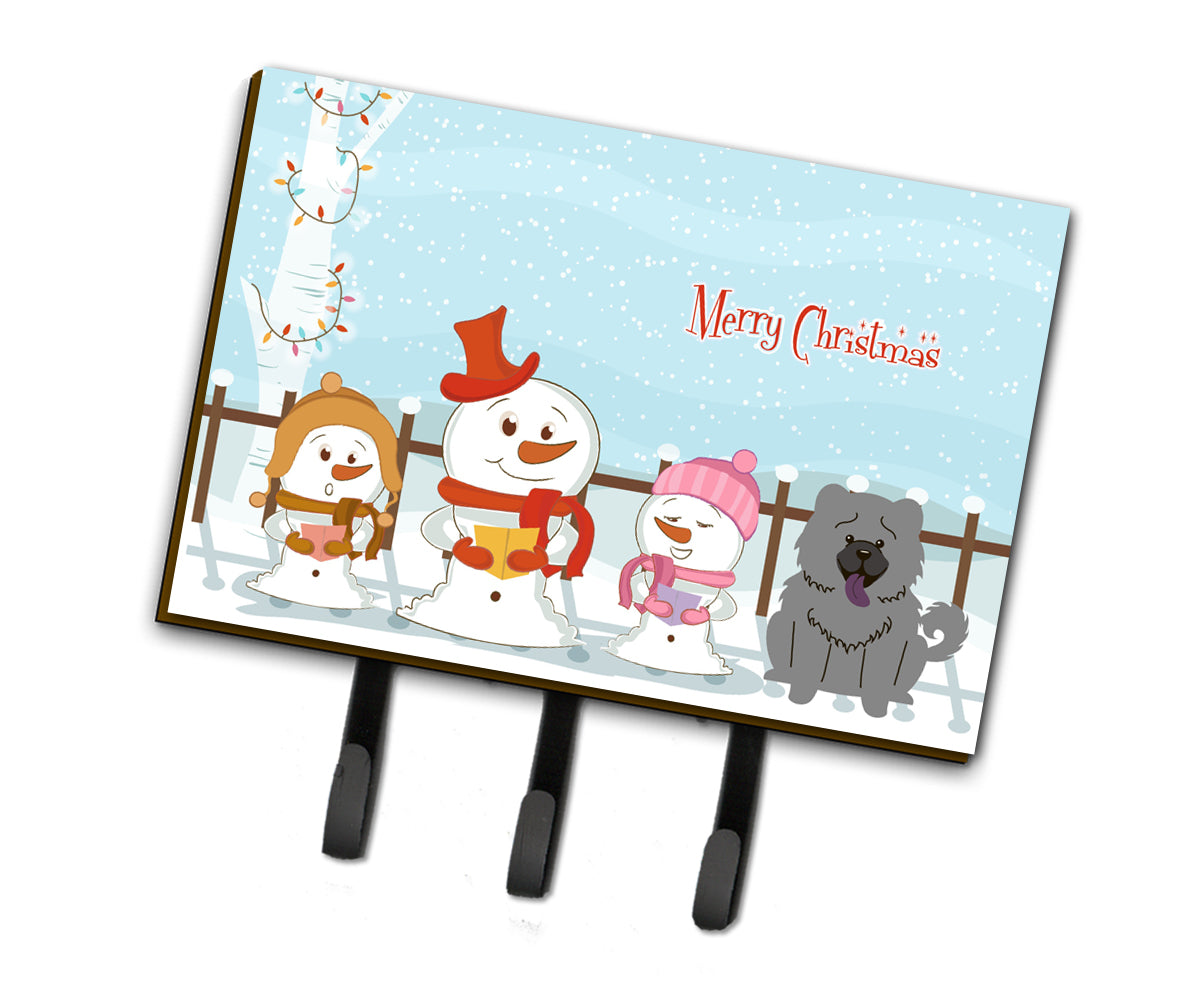 Merry Christmas Carolers Chow Chow Blue Leash or Key Holder BB2470TH68  the-store.com.