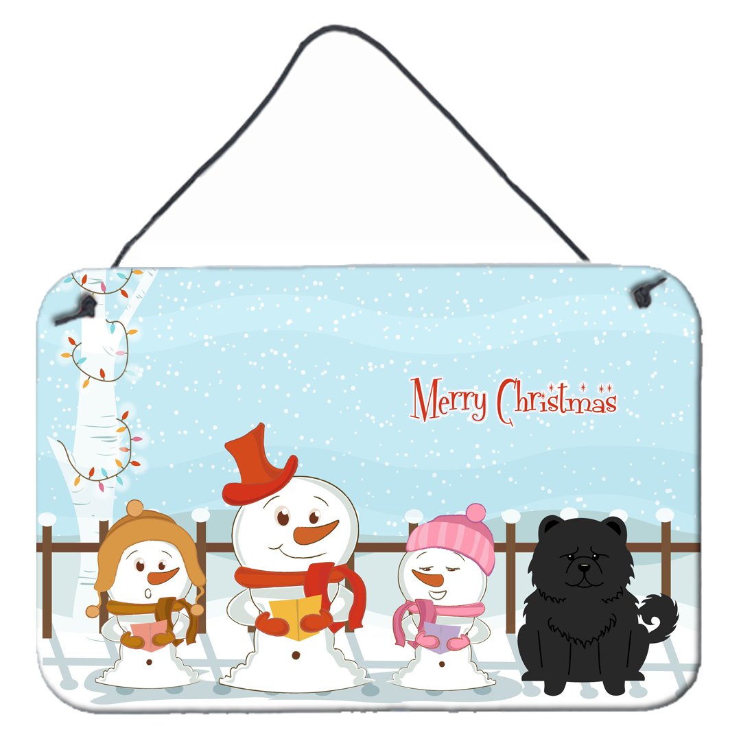 Merry Christmas Carolers Chow Chow Black Wall or Door Hanging Prints BB2474DS812 by Caroline&#39;s Treasures