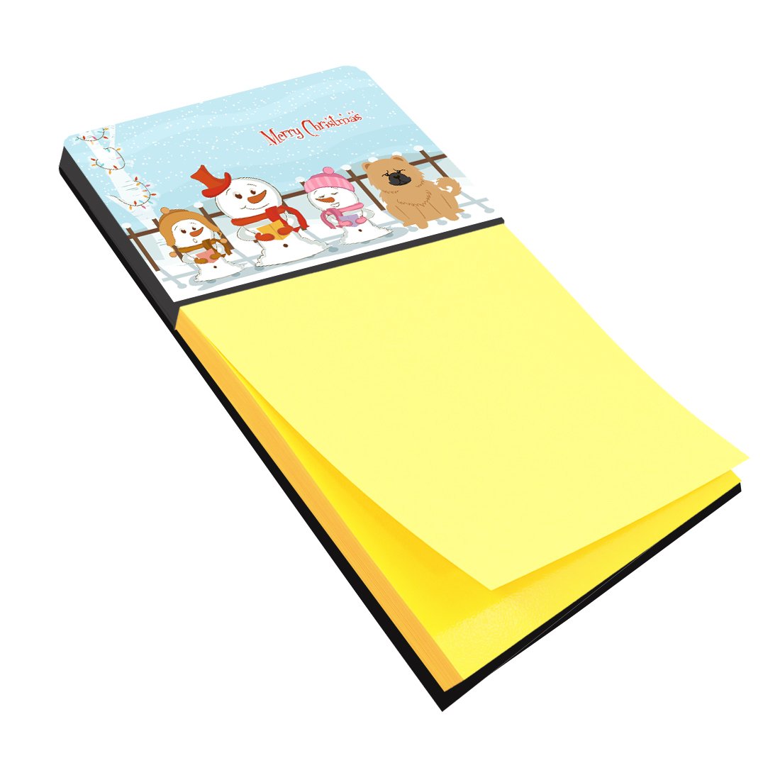 Merry Christmas Carolers Chow Chow Cream Sticky Note Holder BB2475SN by Caroline&#39;s Treasures