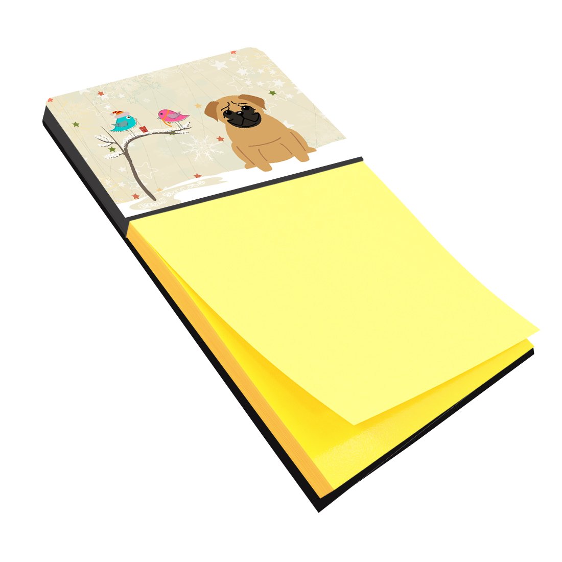 Christmas Presents between Friends Pug Brown Sticky Note Holder BB2479SN by Caroline&#39;s Treasures