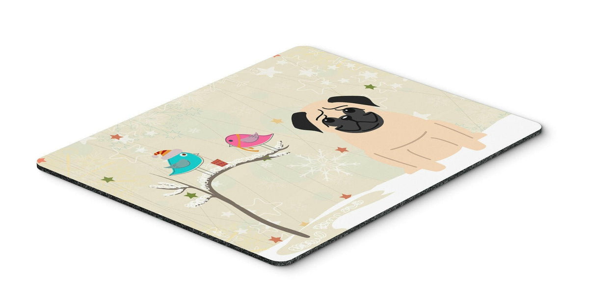 Christmas Presents between Friends Pug Fawn Mouse Pad, Hot Pad or Trivet BB2480MP by Caroline&#39;s Treasures
