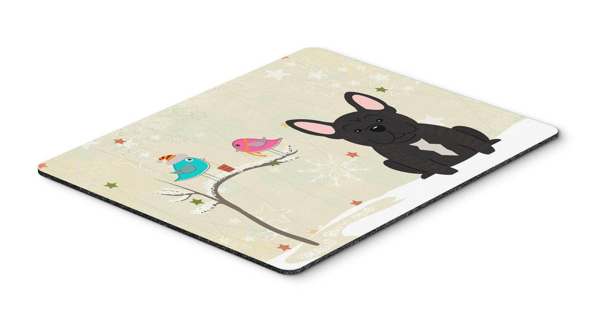 Christmas Presents between Friends French Bulldog Brindle Mouse Pad, Hot Pad or Trivet BB2481MP by Caroline&#39;s Treasures