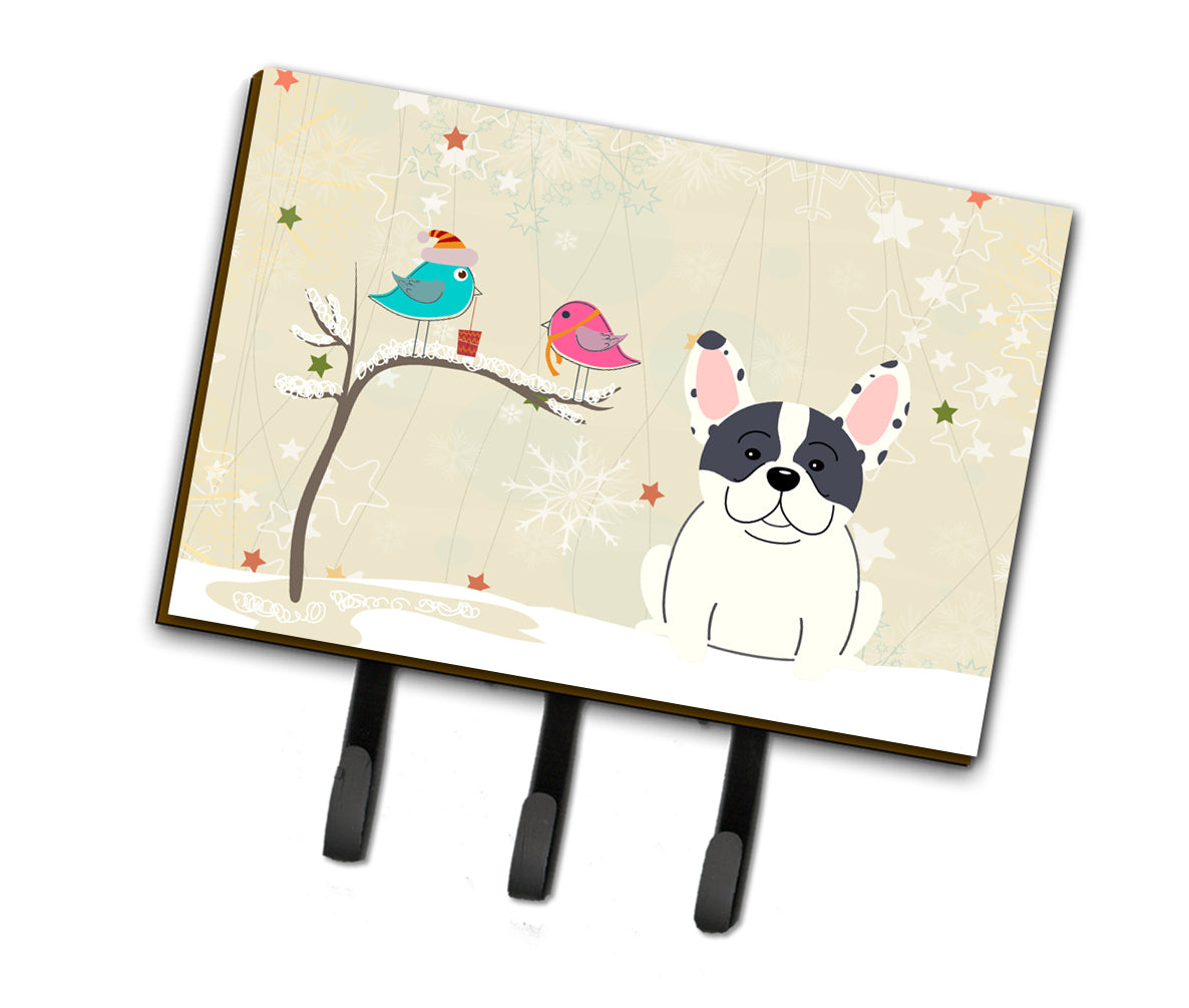 Christmas Presents between Friends French Bulldog Piebald Leash or Key Holder BB2483TH68  the-store.com.