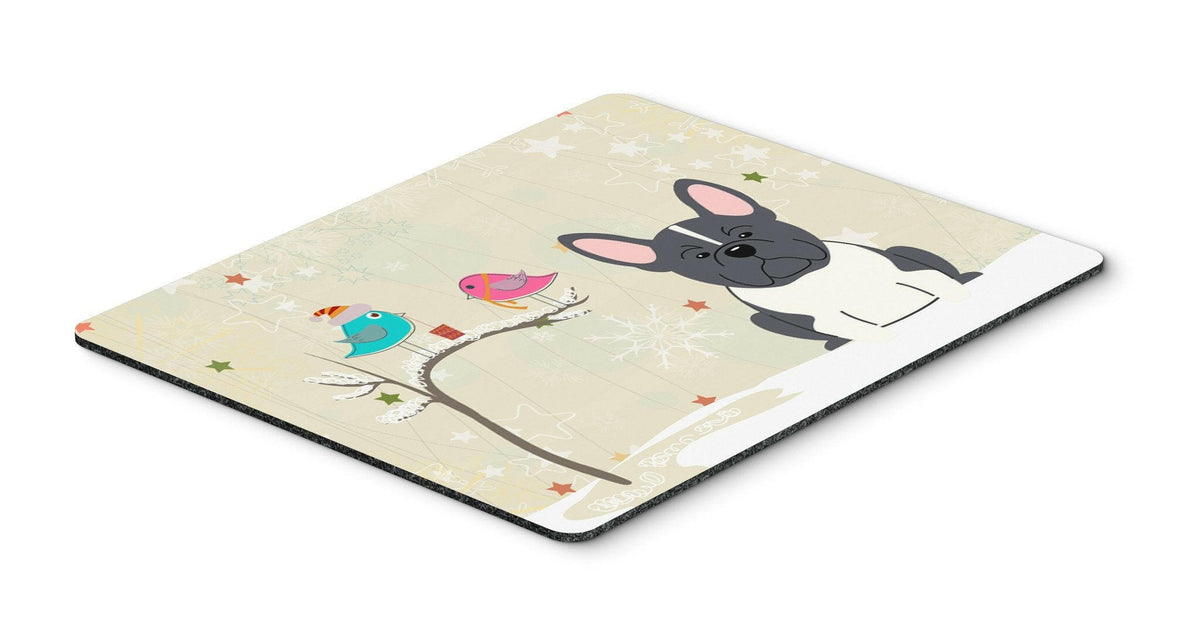 Christmas Presents between Friends French Bulldog Black White Mouse Pad, Hot Pad or Trivet BB2484MP by Caroline&#39;s Treasures