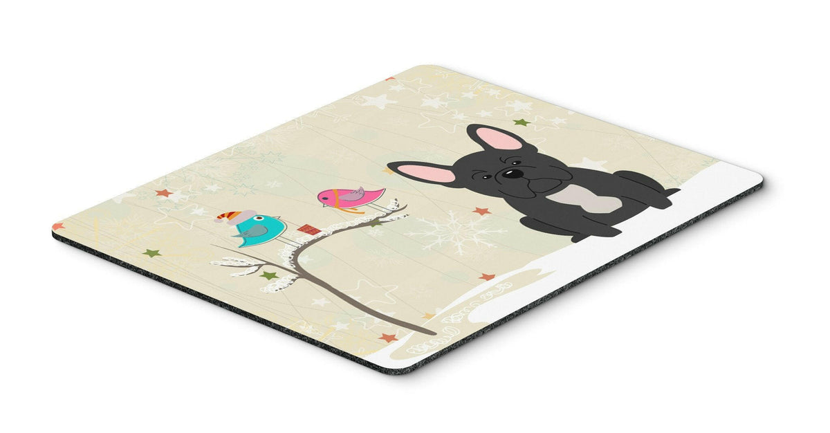 Christmas Presents between Friends French Bulldog Black Mouse Pad, Hot Pad or Trivet BB2486MP by Caroline&#39;s Treasures