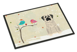 Christmas Presents between Friends Mastiff Brindle White Indoor or Outdoor Mat 24x36 BB2488JMAT - the-store.com