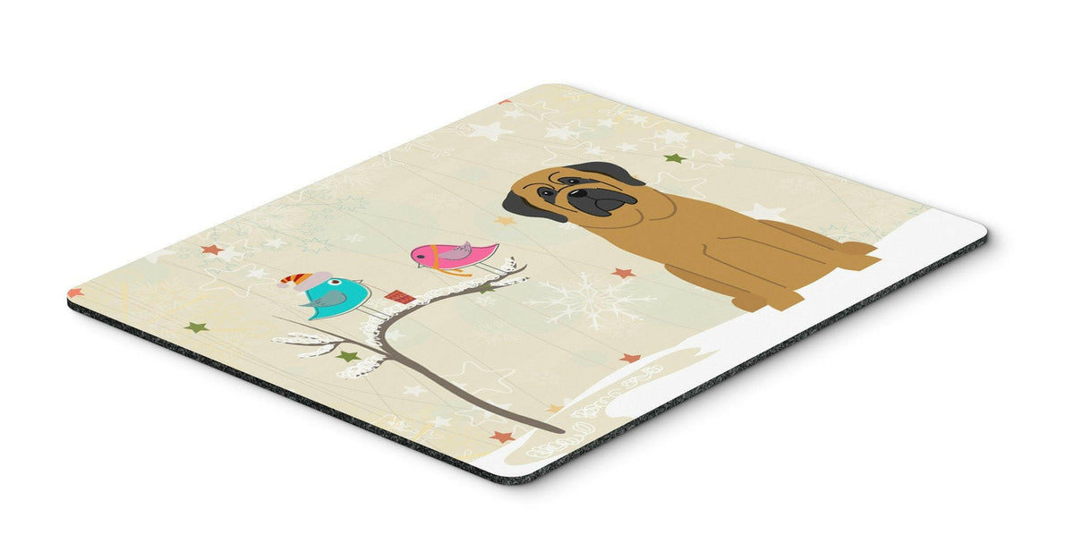 Christmas Presents between Friends Mastiff Mouse Pad, Hot Pad or Trivet BB2490MP by Caroline&#39;s Treasures