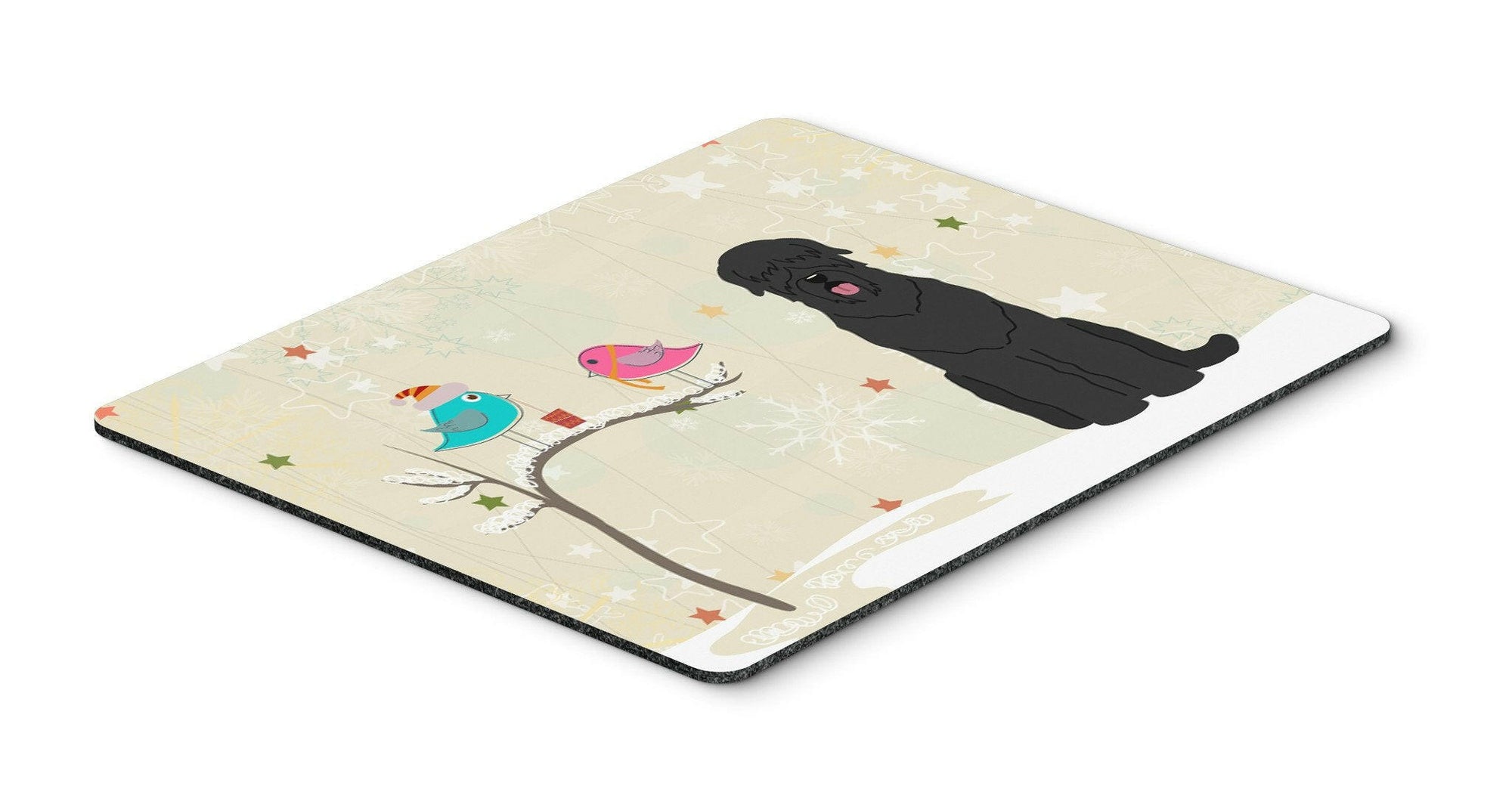 Christmas Presents between Friends Black Russian Terrier Mouse Pad, Hot Pad or Trivet BB2498MP by Caroline's Treasures