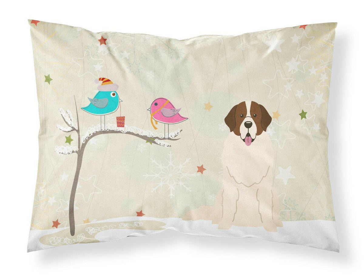 Christmas Presents between Friends Moscow Watchdog Fabric Standard Pillowcase BB2499PILLOWCASE by Caroline&#39;s Treasures