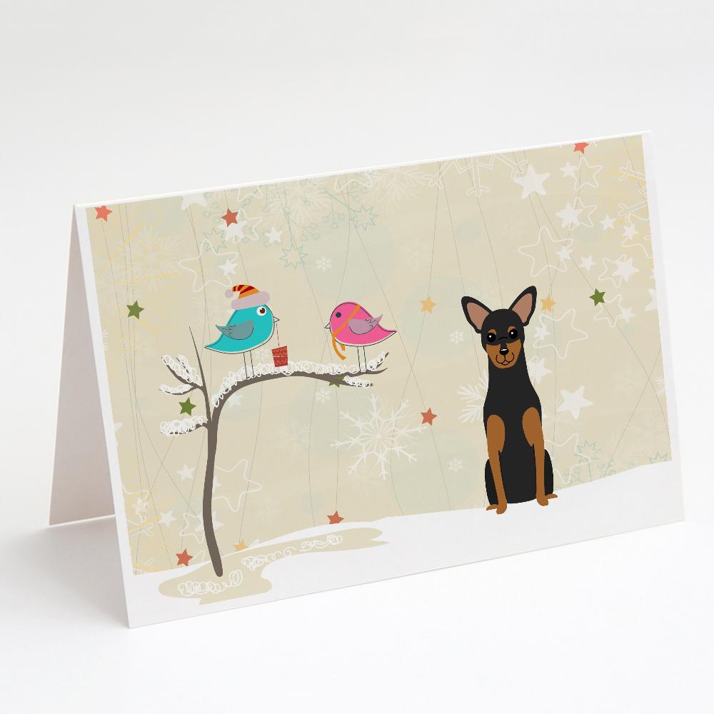 Buy this Christmas Presents between Friends Manchester Terrier Greeting Cards and Envelopes Pack of 8