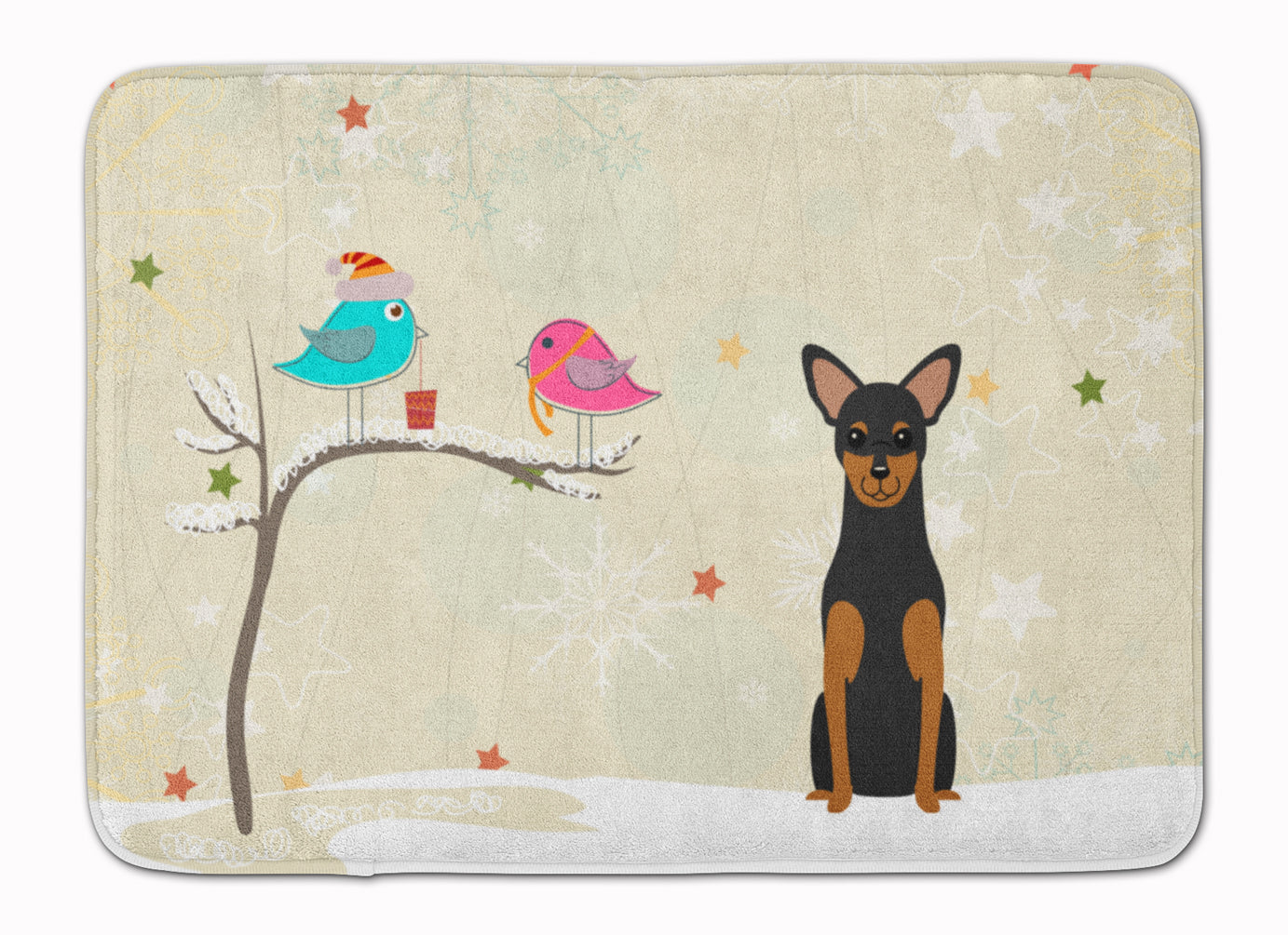 Christmas Presents between Friends Manchester Terrier Machine Washable Memory Foam Mat BB2500RUG - the-store.com