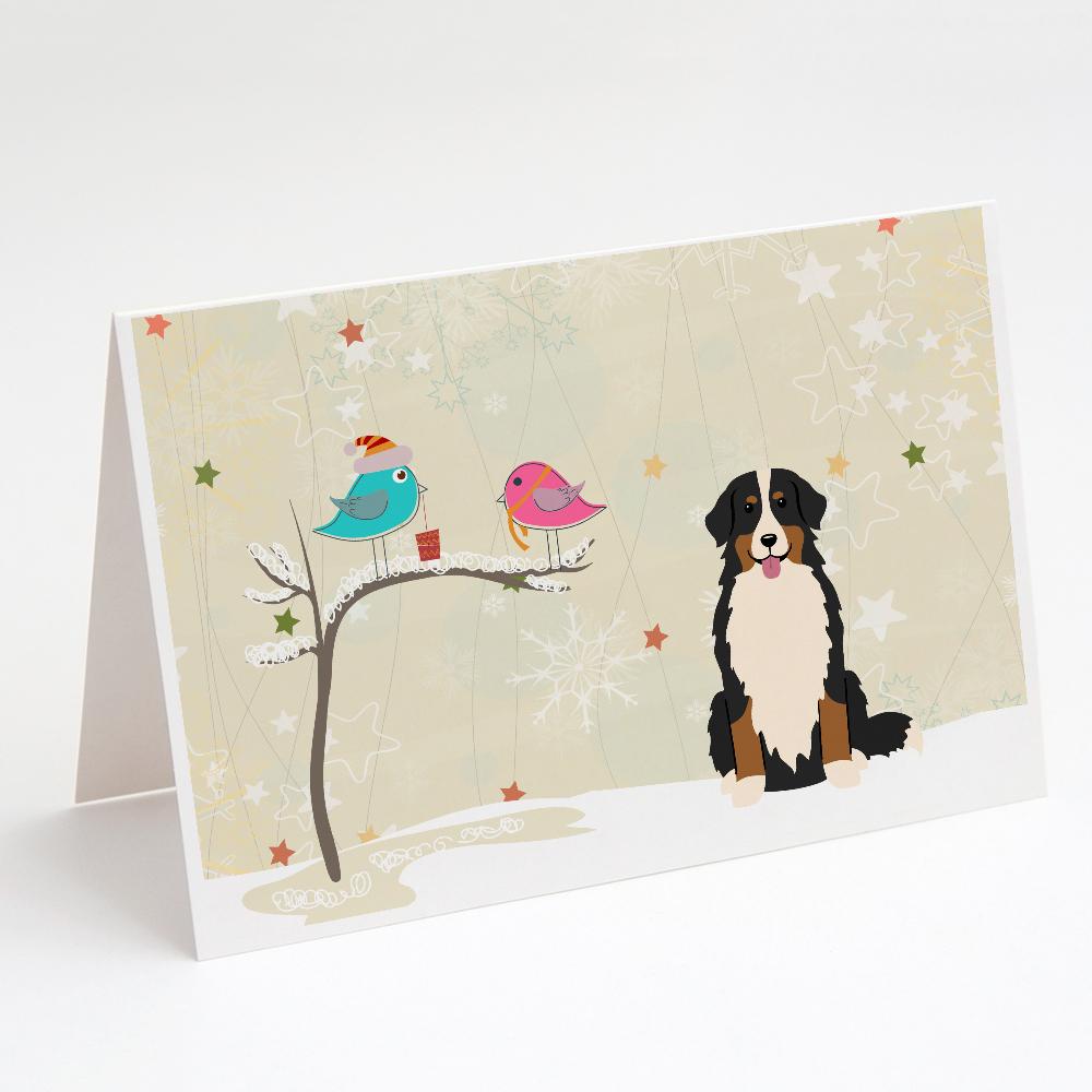Buy this Christmas Presents between Friends Bernese Mountain Dog Greeting Cards and Envelopes Pack of 8