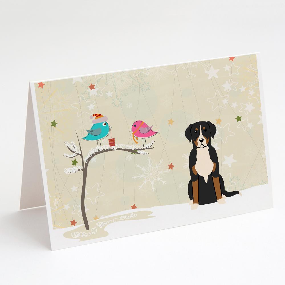 Buy this Christmas Presents between Friends Greater Swiss Mountain Dog Greeting Cards and Envelopes Pack of 8