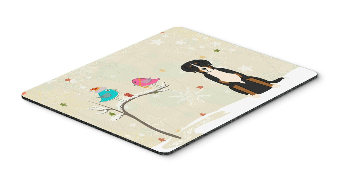 Christmas Presents between Friends Greater Swiss Mountain Dog Mouse Pad, Hot Pad or Trivet BB2509MP by Caroline&#39;s Treasures