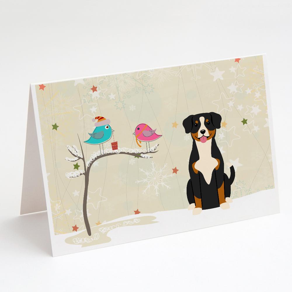 Buy this Christmas Presents between Friends Entlebucher Greeting Cards and Envelopes Pack of 8