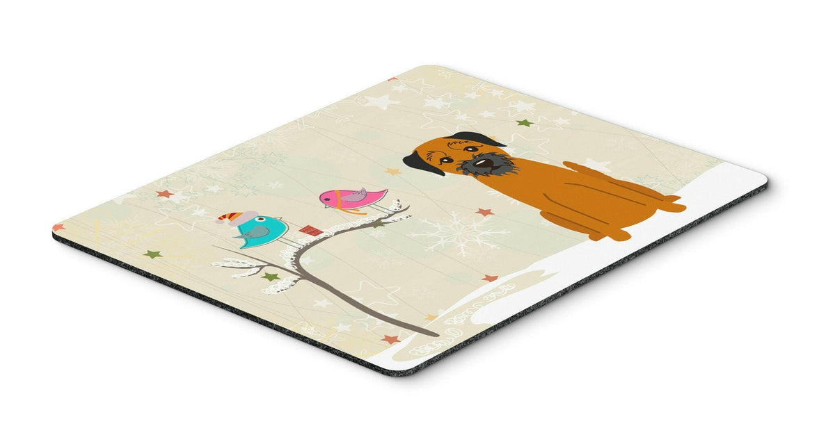 Christmas Presents between Friends Border Terrier Mouse Pad, Hot Pad or Trivet BB2511MP by Caroline&#39;s Treasures
